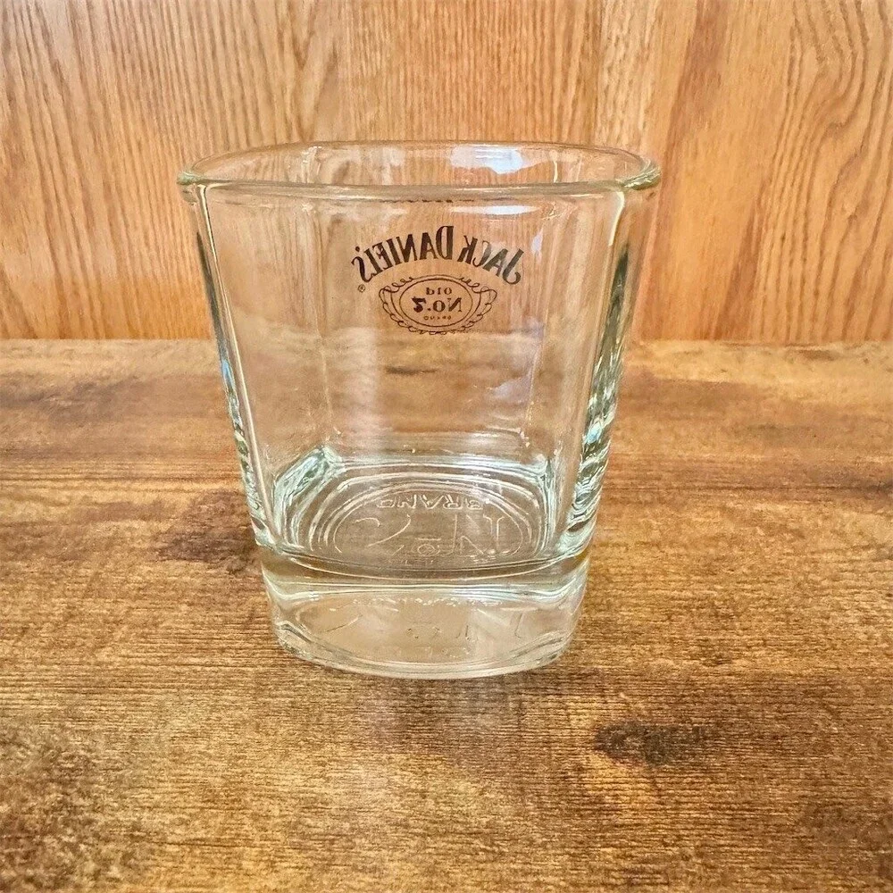 Jack Daniel's Old No. 7 Square Rocks Glass Tumbler Logo Print Embossed